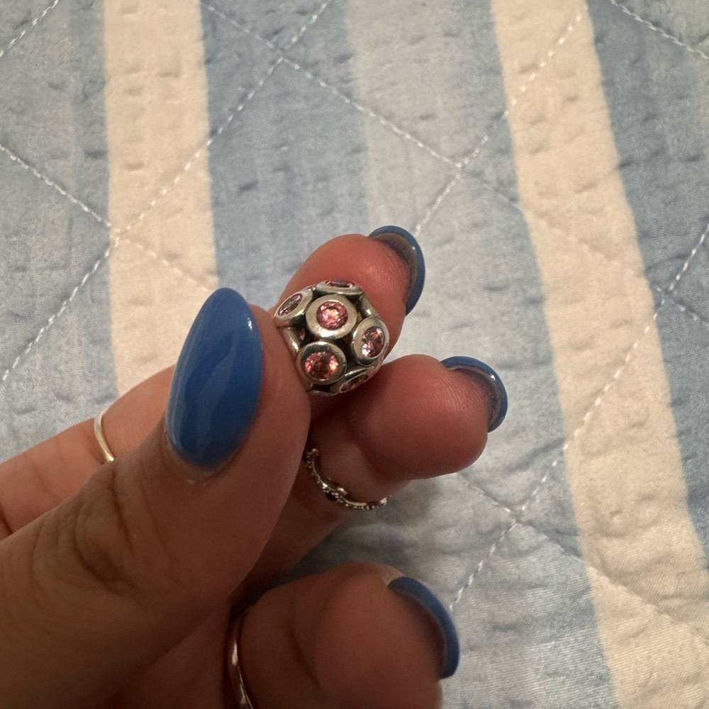 Pandora Silver and Pink Charm